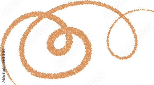 Curly decorative doodle, fancy ornament border