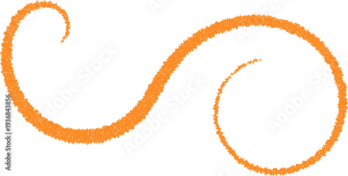 Curly decorative doodle, fancy ornament border