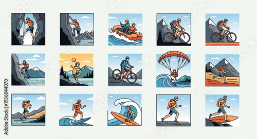 Various Water Sports Activities Including Kayaking and Canoeing.