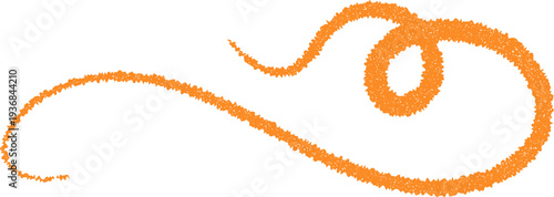 Curly decorative doodle, fancy ornament border
