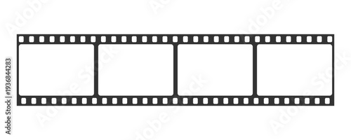 Film strip icon vector. Retro cinema movie filmstrip.