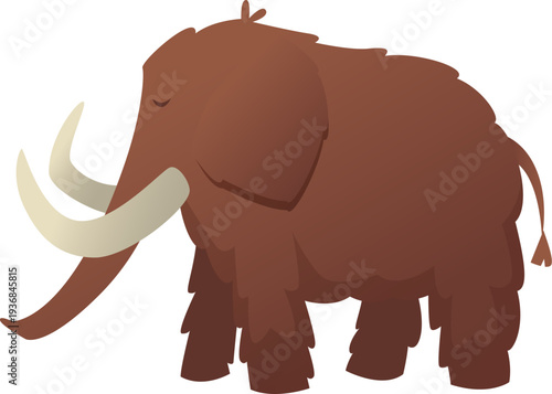 Mammoth icon. Ancient animal. Extinct fauna symbol