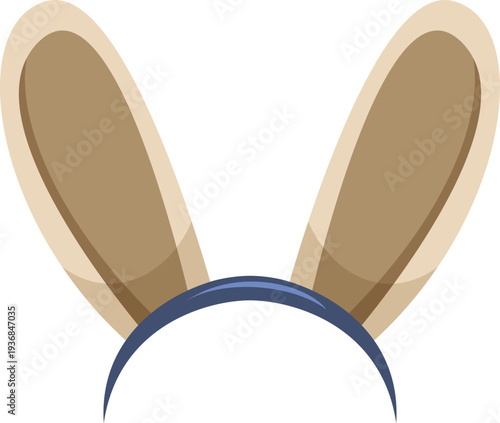 Bunny ear headband. Party accessory cartoon icon