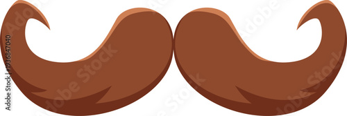 Vintage mustaches. Barbershop cartoon icon. Vintage fashion