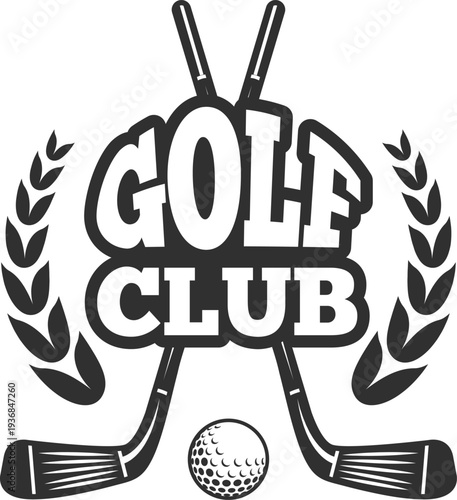 Professional golf club logo. Sport championship insignia