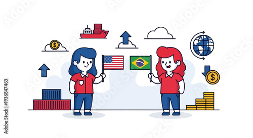 Business Collaboration Between American and Brazilian Representatives