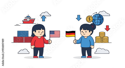 International Business Exchange Between United States and Germany