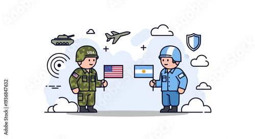 Military and Pilot Representatives Iconic Handshake