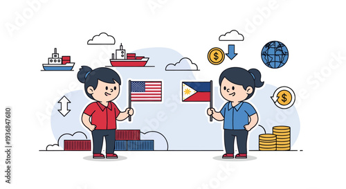 International Business Transaction Illustration