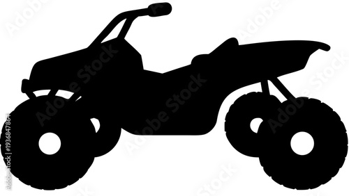 ATV Quad Bike Black Silhouette PNG, Off Road Transport Vehicle