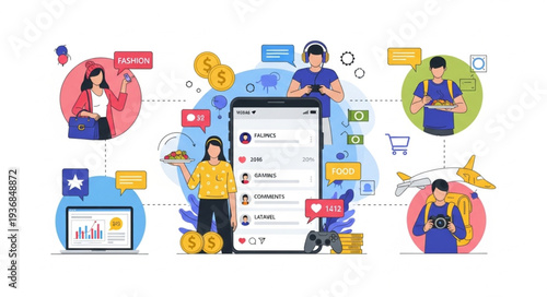 Group of Diverse People Using Mobile Devices.