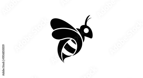 Stylized bee icon on white background