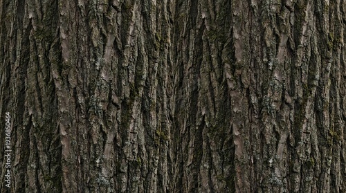 Wallpaper Mural Detailed Natural Wood Bark Texture with Vertical Grooves Torontodigital.ca