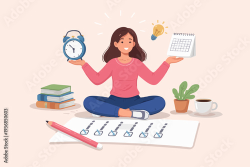 Woman with time and ideas