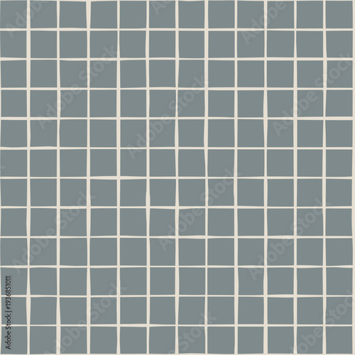 Wallpaper Mural Muted blue irregular square grid seamless geometric pattern for fabric home decor and modern branding Torontodigital.ca