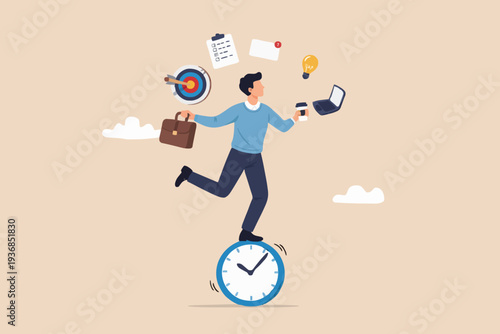 Busy Person Balancing Tasks