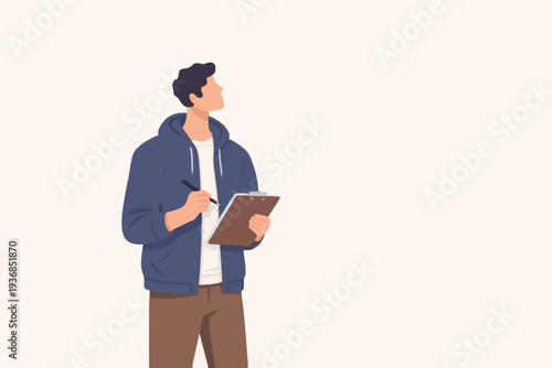 Young Man With Clipboard