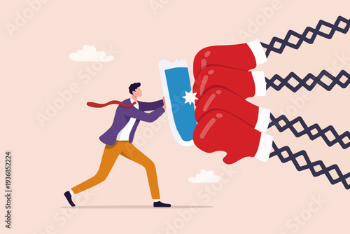 Man Blocking Holiday Socks