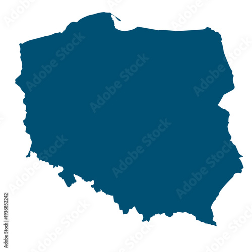 silhouette map of poland