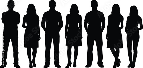 Active diverse family silhouettes running jogging cycling on bicycle and riding kick scooter in park outdoor fitness activities flat vector illustration flat illustration lifestyle concepts.