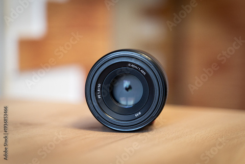 Obraz na płótnie 50mm f1.8 camera lens close up