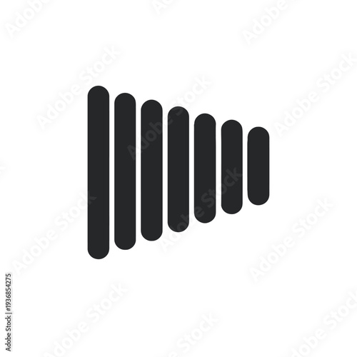 Abstract Musical Notes Sound Wave Icon, Modern Rhythm Pattern, Black Silhouette isolated on transparent background