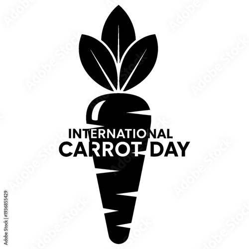 International Carrot Day Black Icon