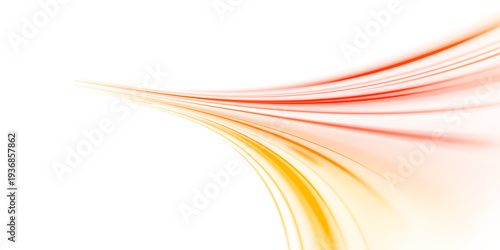 Hot neon streaks flash across a luminous road. Bright curves suggest rapid acceleration and power. Ideal graphic for high speed technology backgrounds.