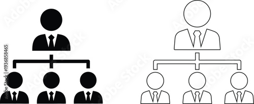 Organizational structure comparison hierarchical management structures