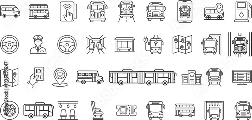 Set of 30 colorful social media and communication icons in flat design vector illustration