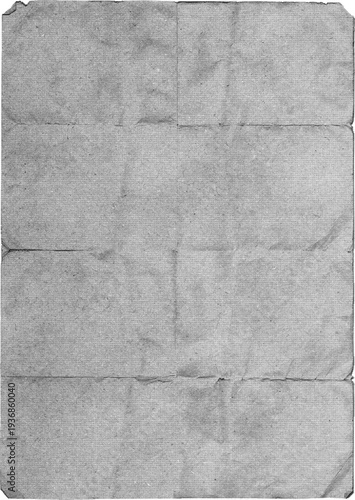 Large halftone vintage paper texture with a transparent background