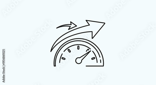 Increasing Speed Meter with Arrow.