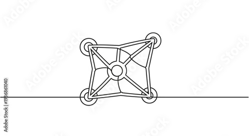 Drone design with four rotor blades.