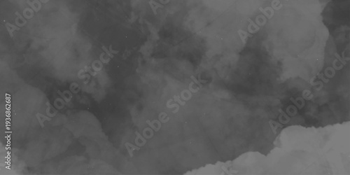 Abstract Texture Background Wallpaper. Concrete wall white color for background. Abstraction, hand drawn clouds, grey colors. Seamless floral pattern, grey sky with dark black and white clouds .