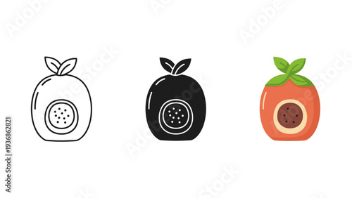 Fruit Icon Vector Set Food Graphics Licensing