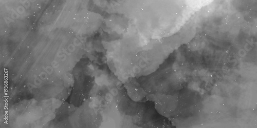 Abstract Texture Background Wallpaper. Concrete wall white color for background. Abstraction, hand drawn clouds, grey colors. Seamless floral pattern, grey sky with dark black and white clouds .