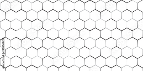 Abstract white hexagon geometric pattern background. Futuristic digital high-technology banner