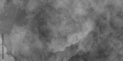 Abstract Texture Background Wallpaper. Concrete wall white color for background. Abstraction, hand drawn clouds, grey colors. Seamless floral pattern, grey sky with dark black and white clouds .