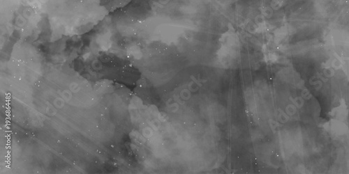 Abstract Texture Background Wallpaper. Concrete wall white color for background. Abstraction, hand drawn clouds, grey colors. Seamless floral pattern, grey sky with dark black and white clouds .