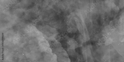 Abstract Texture Background Wallpaper. Concrete wall white color for background. Abstraction, hand drawn clouds, grey colors. Seamless floral pattern, grey sky with dark black and white clouds .