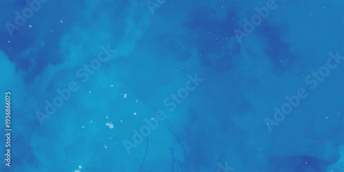 Artistic hand painted multi layered dark blue background. 2D illustration of colorful brush strokes. Decorative texture painting. Vibrant paint pattern backdrop. blue and white Watercolor Image 
