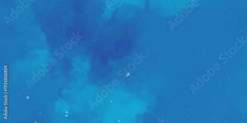 Artistic hand painted multi layered dark blue background. 2D illustration of colorful brush strokes. Decorative texture painting. Vibrant paint pattern backdrop. blue and white Watercolor Image 
