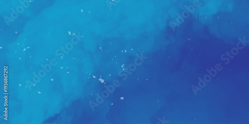 Artistic hand painted multi layered dark blue background. 2D illustration of colorful brush strokes. Decorative texture painting. Vibrant paint pattern backdrop. blue and white Watercolor Image 
