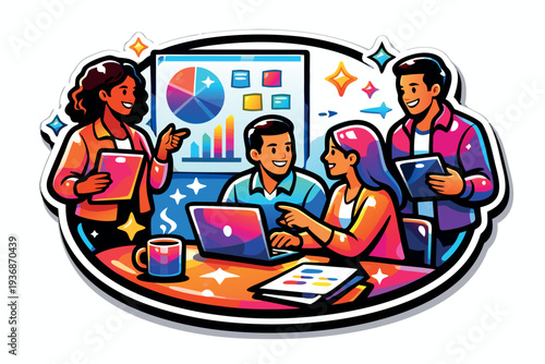 Different kind of bussiness meating Flat style