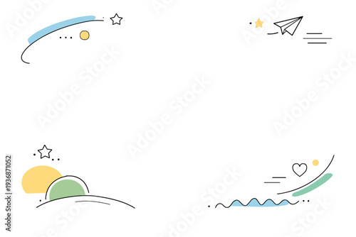 Lettering backgrounds. Abstract minimal composition with subtle motion lines and shapes guiding attention to the text area. Clean creative mood with light