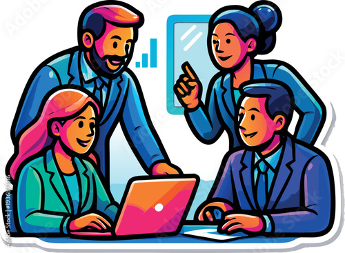 Different kind of bussiness meating Flat style