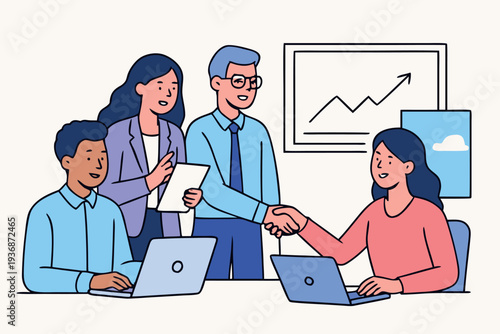 Different kind of bussiness meating Flat style