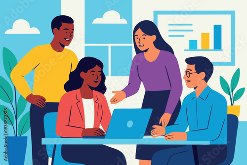 Different kind of bussiness meating Flat style