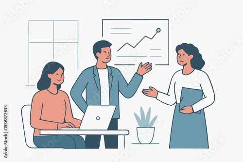 Different kind of bussiness meating Flat style