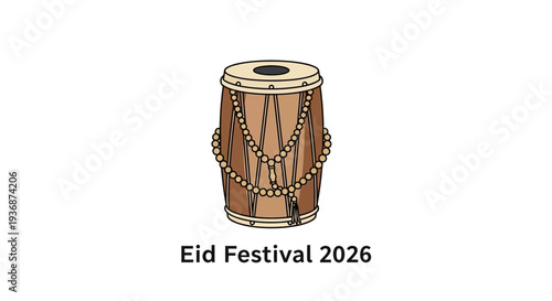 Traditional drum for Eid Festival celebration 2026.